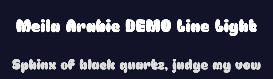 Meila Arabic DEMO Line Light by Nur Syamsi & Bustanul A. — Display Font — thumbnail 2