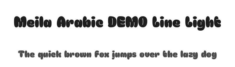 Meila Arabic DEMO Line Light by Nur Syamsi & Bustanul A. — Display Font