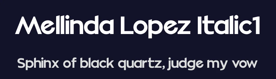 Mellinda Lopez Italic1 by Heru Utama Putra — Display Font — thumbnail 2