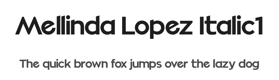 Mellinda Lopez Italic1 by Heru Utama Putra — Display Font