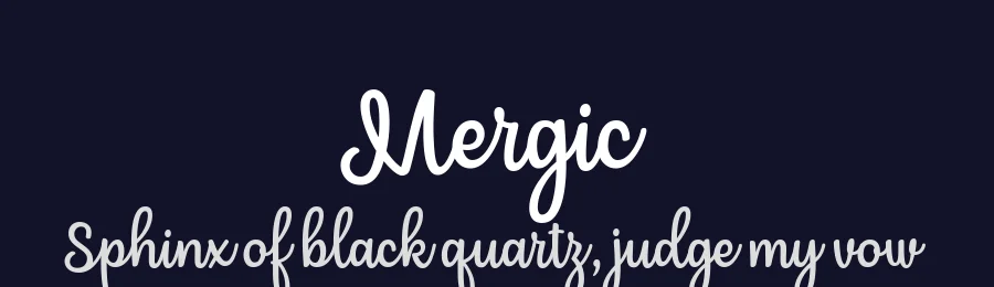 Mergic by Situjuh Nazara — Script Font — thumbnail 2