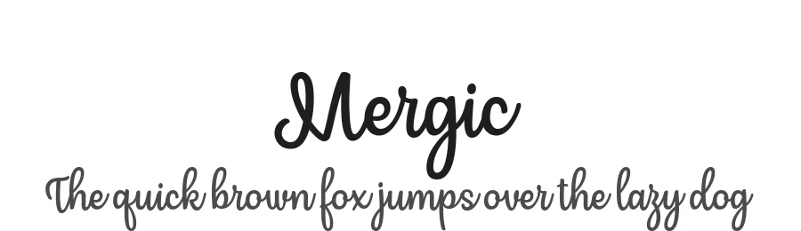 Mergic by Situjuh Nazara — Script Font