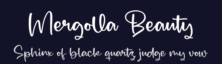 Mergolla Beauty by Heru Utama Putra — Script Font — thumbnail 2