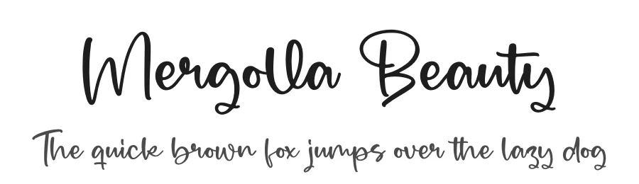 Mergolla Beauty by Heru Utama Putra — Script Font