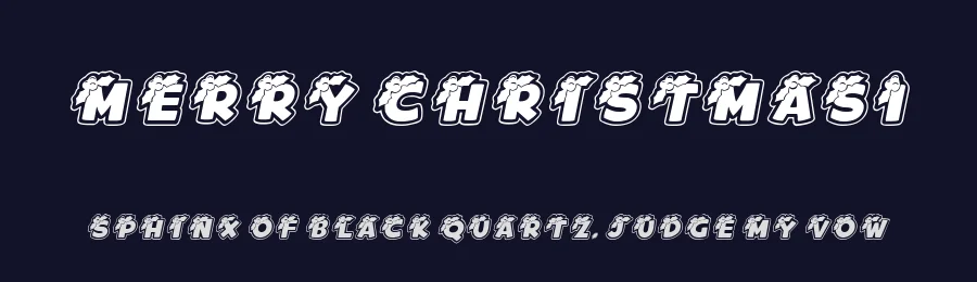Merry Christmas1 by Joseph Dawson — Display Font — thumbnail 2