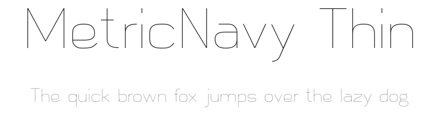 MetricNavy Thin by Cort9 β Display Font