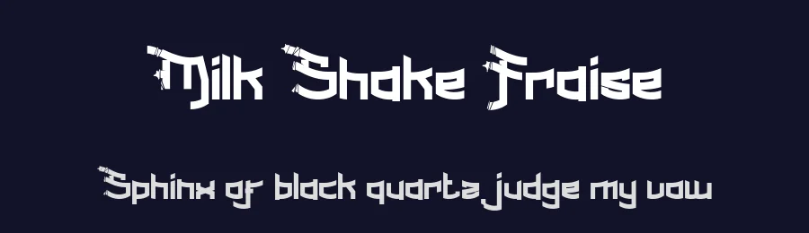 Milk Shake Fraise by Qkila — Display Font — thumbnail 2