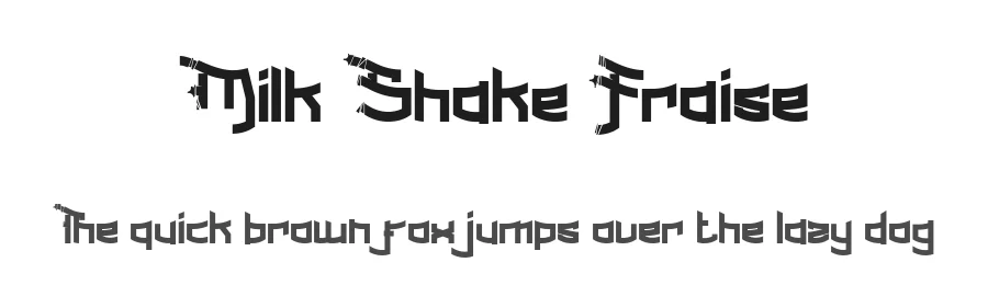 Milk Shake Fraise by Qkila — Display Font