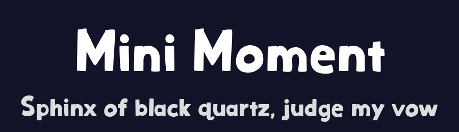 Mini Moment by Ali Hamidi — Display Font — thumbnail 2