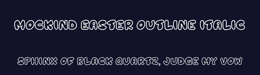 Mockind Easter Outline Italic by Heru Utama Putra — Display Font — thumbnail 2