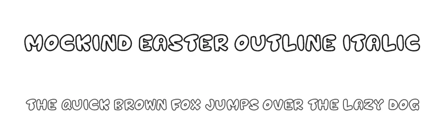 Mockind Easter Outline Italic by Heru Utama Putra — Display Font