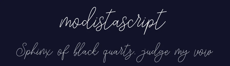 modistascript by captain jack — Script Font — thumbnail 2