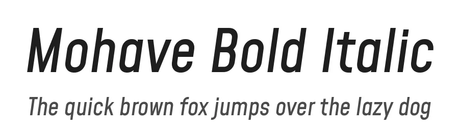 Mohave Bold Italic by Gumpita Rahayu β Display Font