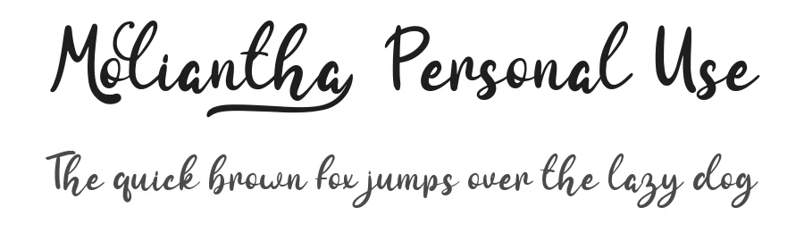 Moliantha Personal Use by Fadli Ramadhan Iskandar — Sans Font