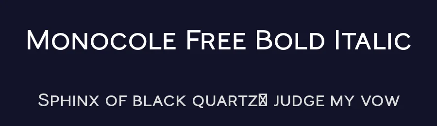 Monocole Free Bold Italic by Craft Supply Co. — Sans Font — thumbnail 2