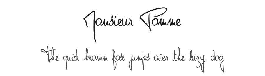 Monsieur Pomme by SvNProd — Script Font