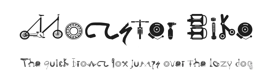 Monster Bike by Andrea Steffen — Display Font
