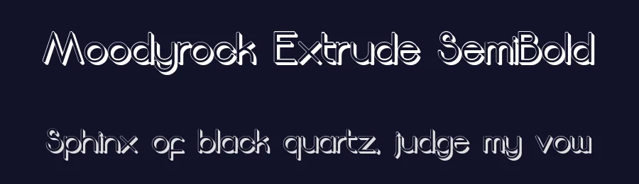 Moodyrock Extrude SemiBold by greataris — Display Font — thumbnail 2