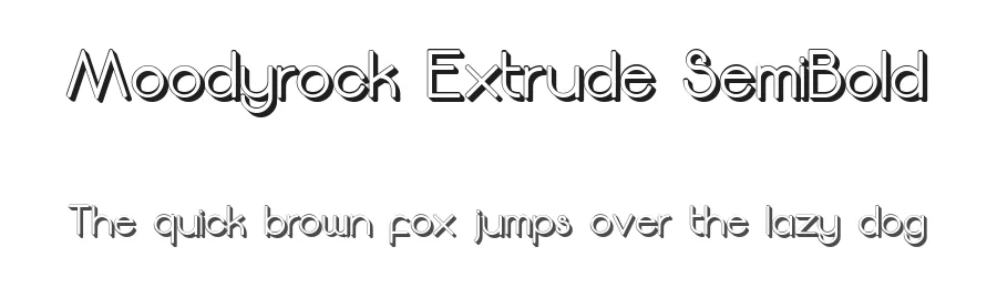 Moodyrock Extrude SemiBold by greataris — Display Font