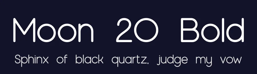 Moon 20 Bold by Jack Harvatt — Display Font — thumbnail 2