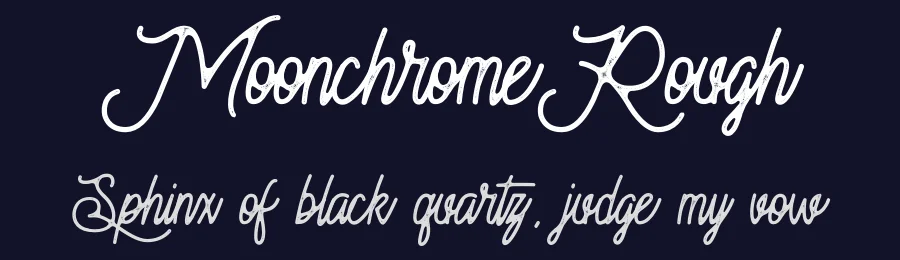 MoonchromeRough by Suandana I Pande Made — Script Font — thumbnail 2