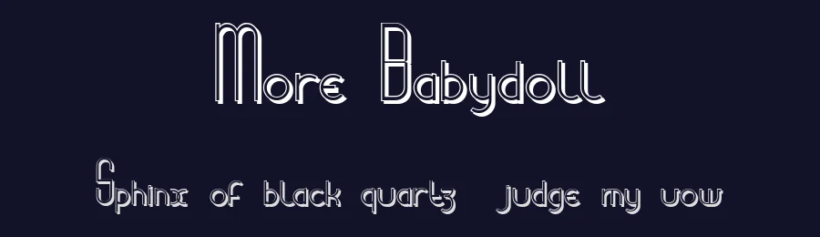 More Babydoll by dcoxy Medina Gregory — Display Font — thumbnail 2