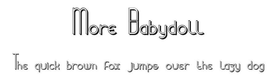 More Babydoll by dcoxy Medina Gregory — Display Font