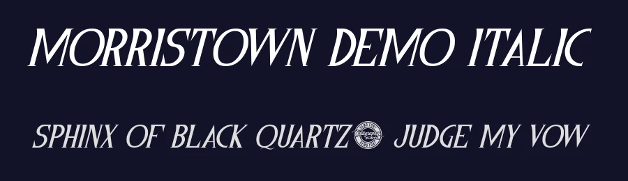 Morristown Demo Italic by Shalsha & Suci Anita — Display Font — thumbnail 2