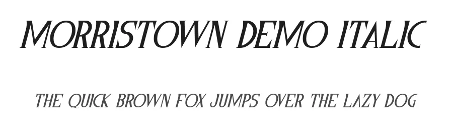 Morristown Demo Italic by Shalsha & Suci Anita — Display Font