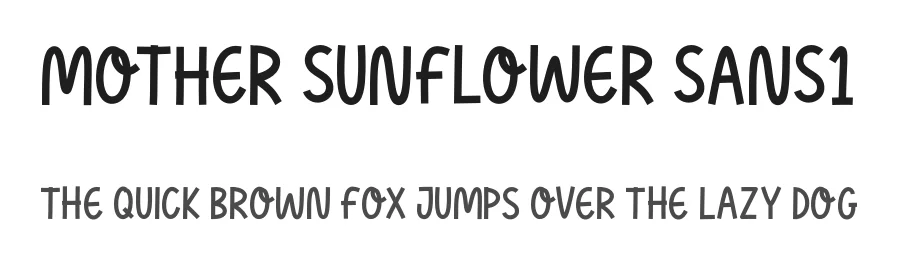 Mother Sunflower Sans1 by Rayvaldo Rizki Pratama Augusta — Display Font