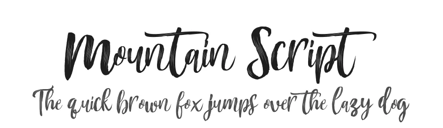 Mountain Script by Debut Studio — Display Font