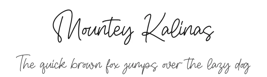 Mountey Kalinas by Heru Utama Putra — Script Font