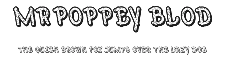 MrPoppey Blod by Qkila — Display Font