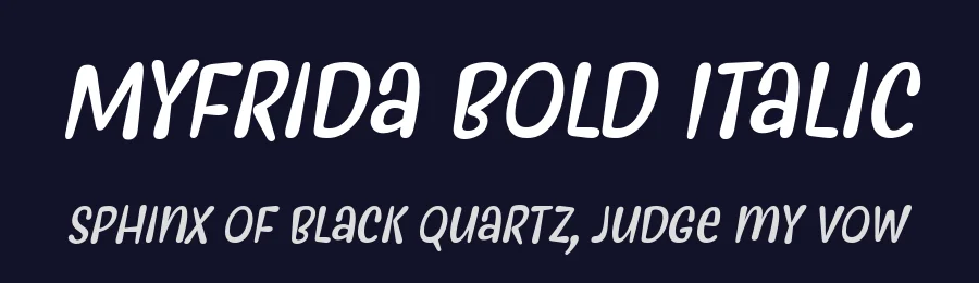 Myfrida Bold Italic by Situjuh Nazara — Display Font — thumbnail 2