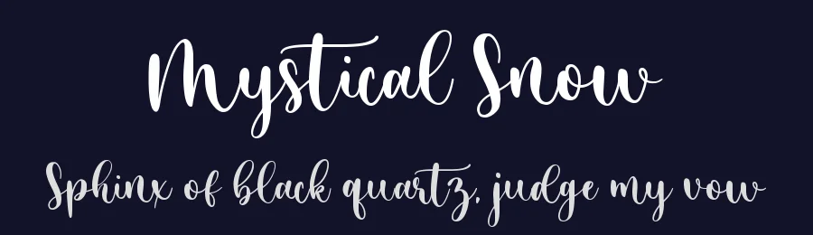 Mystical Snow by Muhamad Yusron  Billah — Display Font — thumbnail 2
