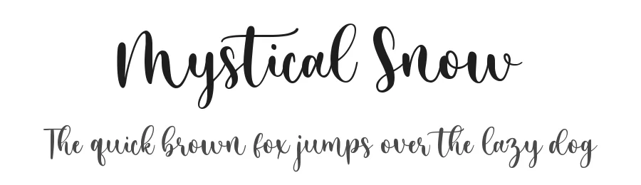 Mystical Snow by Muhamad Yusron  Billah — Display Font