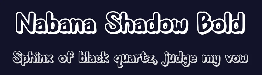 Nabana Shadow Bold by Alif Nuryasin — Display Font — thumbnail 2