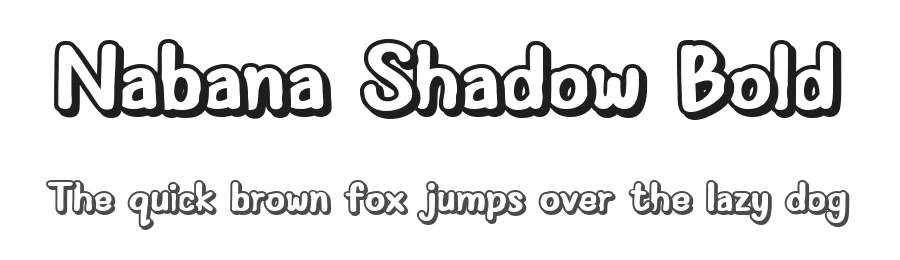 Nabana Shadow Bold by Alif Nuryasin — Display Font