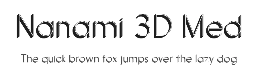 Nanami 3D Med by Alex Haigh — Display Font