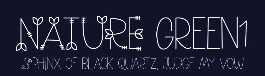 NATURE green1 by Heru Utama Putra — Script Font — thumbnail 2