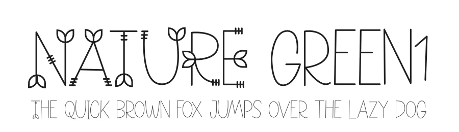 NATURE green1 by Heru Utama Putra — Script Font