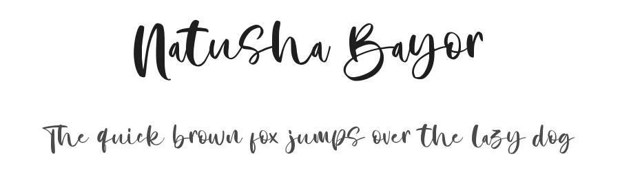 Natusha Bayor by M Arif Dwi Prasetyo & Eko Nurcahyo — Sans Font