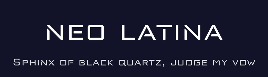 neo latina by Fernando Haro — Display Font — thumbnail 2