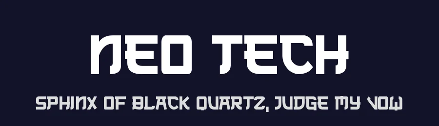 Neo Tech by Joseph Dawson — Sans Font — thumbnail 2