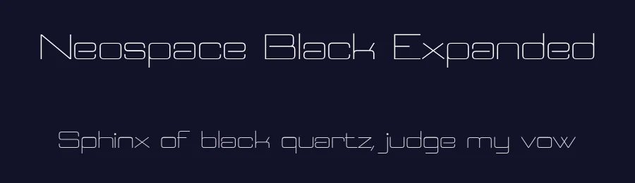 Neospace Black Expanded by Fernando Haro — Display Font — thumbnail 2