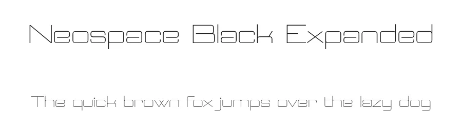 Neospace Black Expanded by Fernando Haro — Display Font