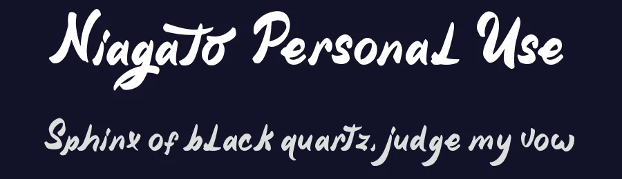 Niagato Personal Use by Fadli Ramadhan Iskandar — Sans Font — thumbnail 2