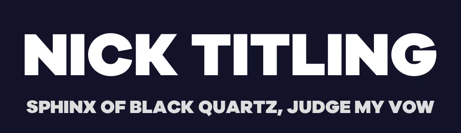 Nick Titling by René Bieder — Display Font — thumbnail 2