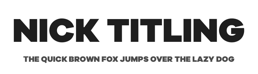 Nick Titling by René Bieder — Display Font