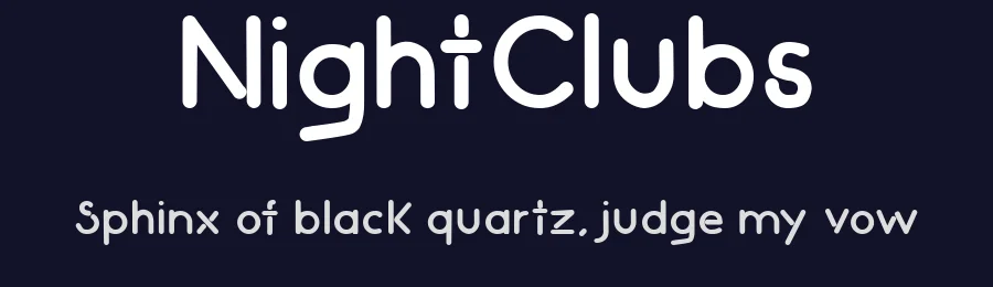 NightClubs by Jambo! — Display Font — thumbnail 2